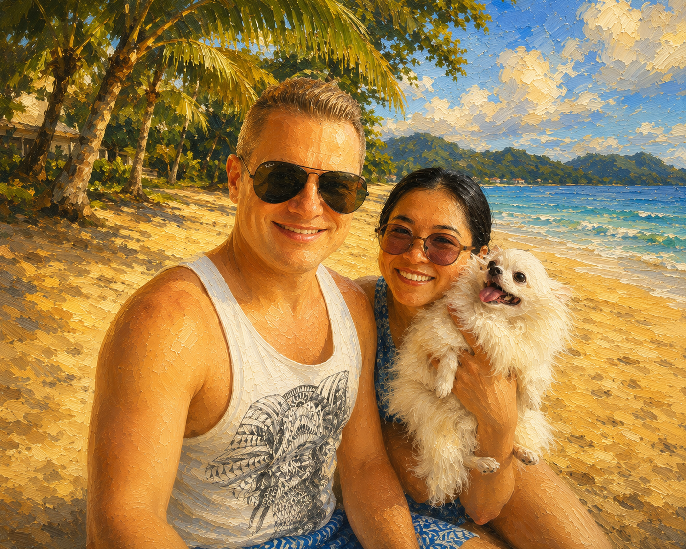 Family Koh Chang Oil Painting