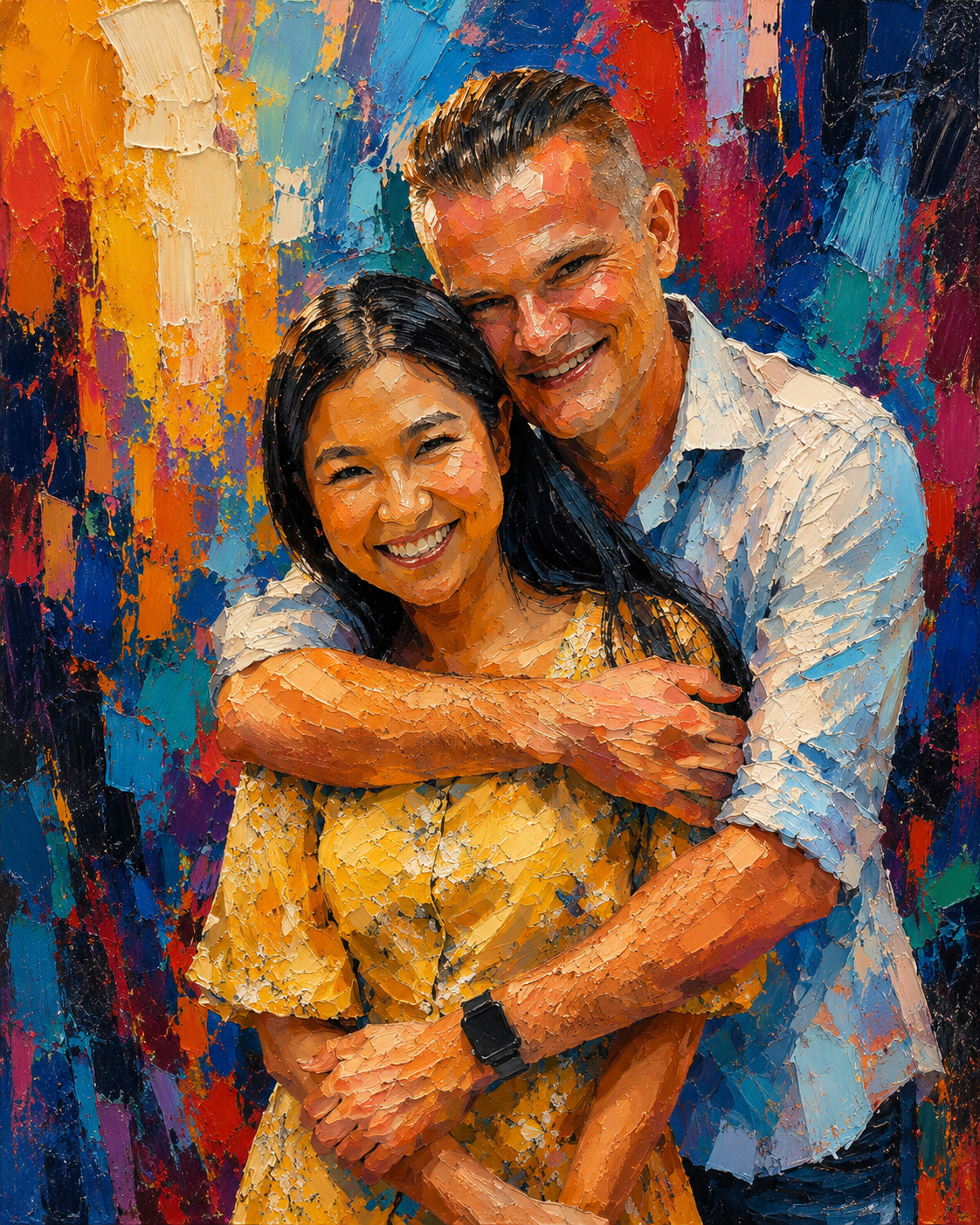 Kwang and Rasmus Abstract Painting
