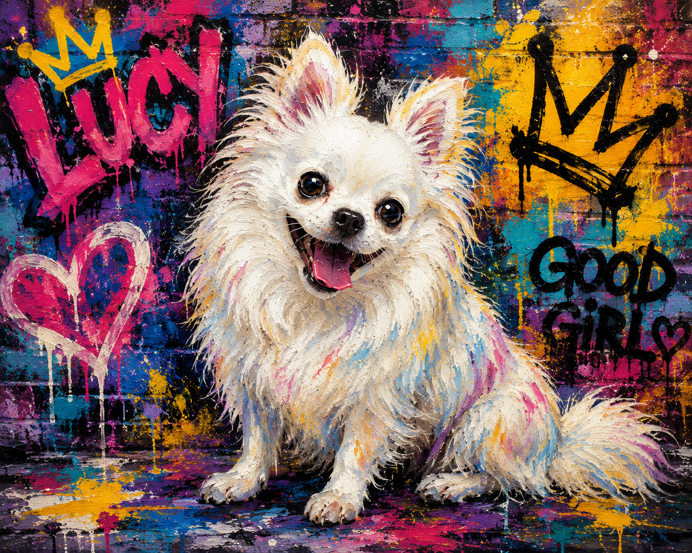 Lucy Photo Oil Painting Graffiti