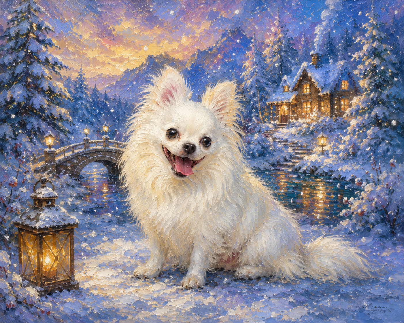 Lucy Photo Oil Painting Snow
