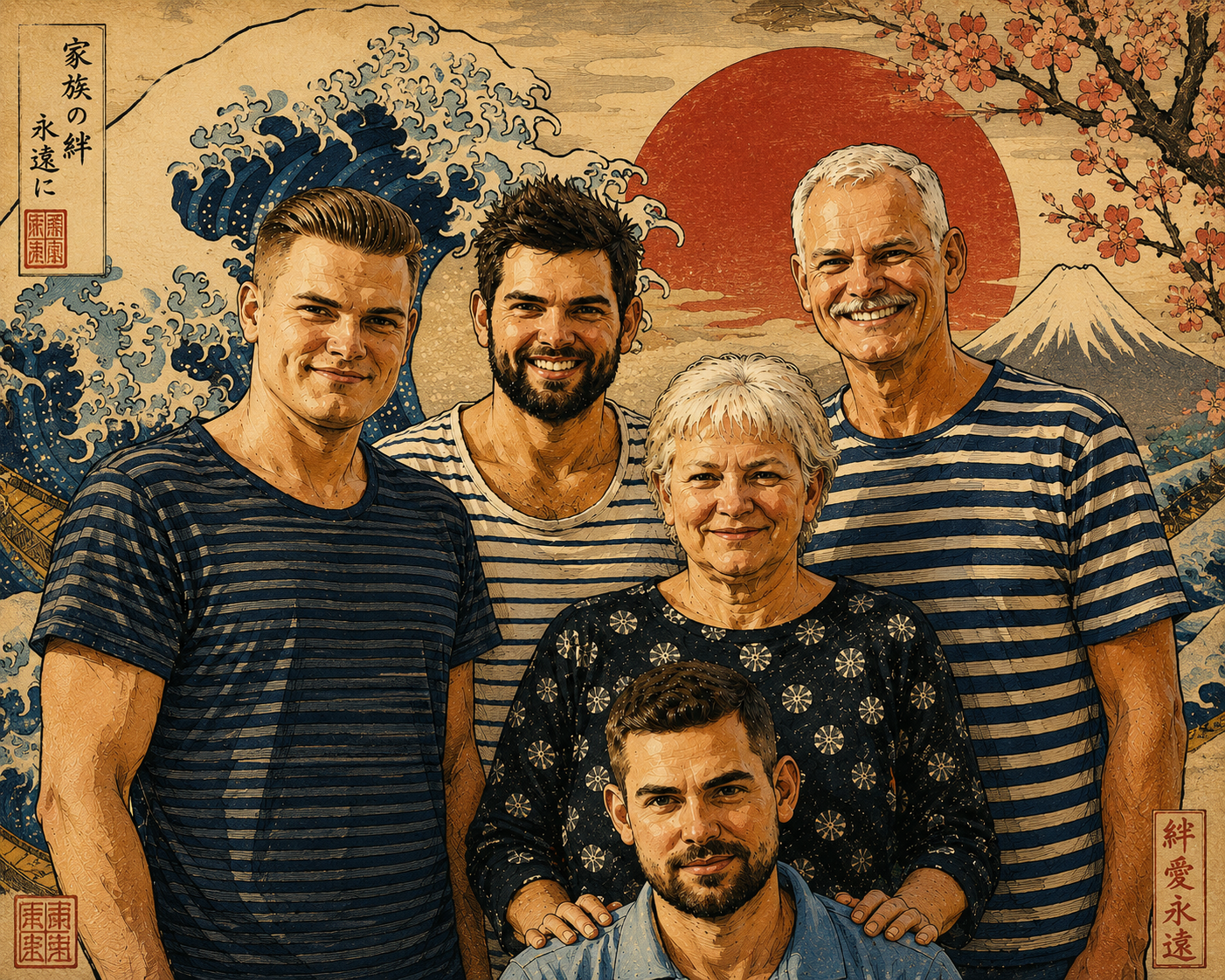 Soendergaard Family Photo Japanese Ukiyo-e