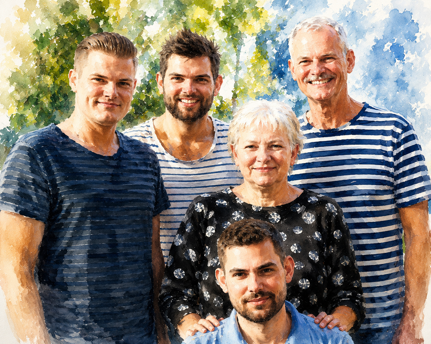 Soendergaard Family Photo Water Color