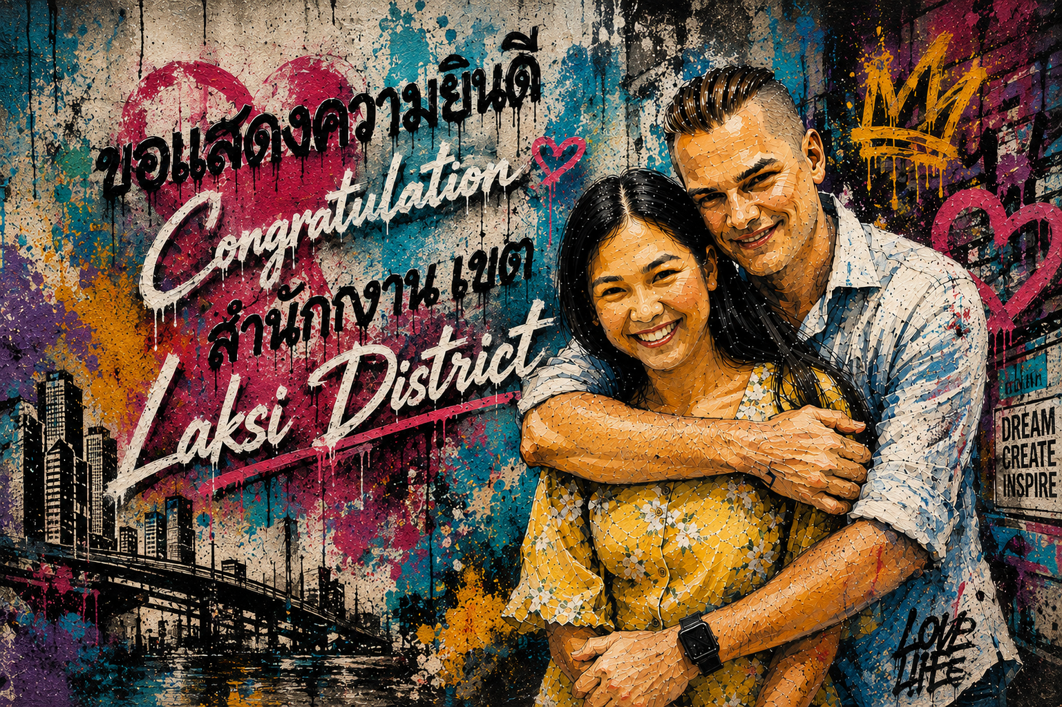 Wedding Signing Graffiti