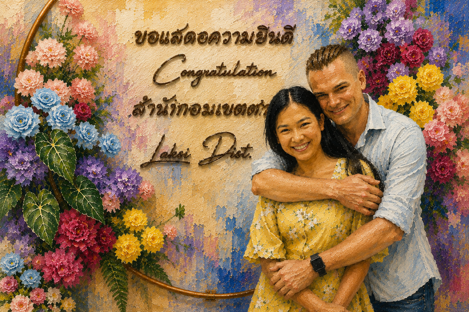 Wedding Signing Oil Painting 2